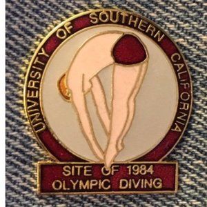 Diving Olympic Pin ~ 1984 Los Angeles~USC Venue Site~Cloisonné by Sun Un
